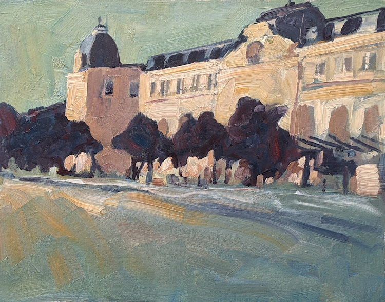 Gare de Toulouse-Matabiau, 2024, 25cm × 17cm, Oil on cardboard.