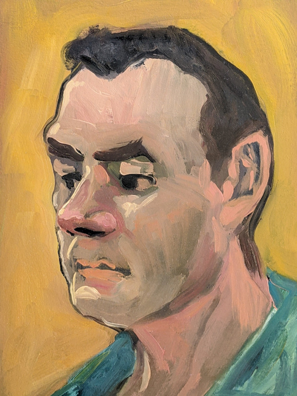 Marc, 2024, 21cm × 27cm, Oil on cardboard.
