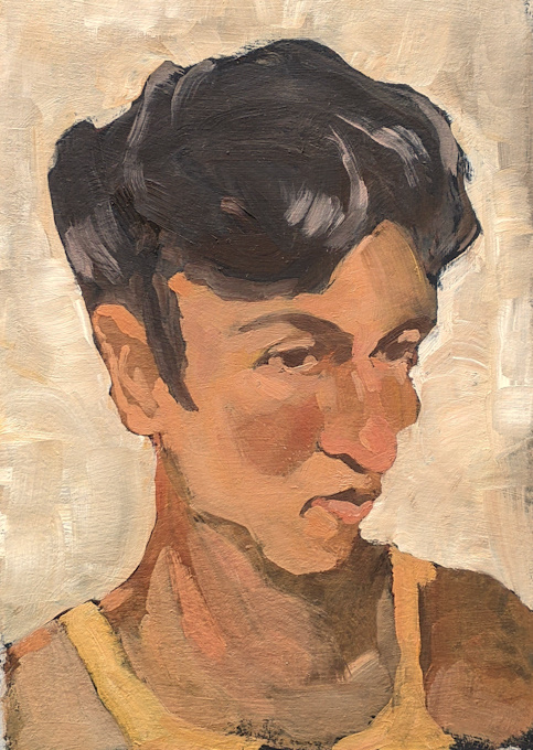Angélique, 2024, 21cm × 27cm, Oil on cardboard.